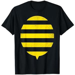 Bumble Bee Costume for Kids Boys Girls Easy DIY Halloween T-Shirt Black, Small