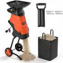 MAXLANDER 15-Amp Electric Wood Chipper Shredder, 1.75" Cutting Capacity