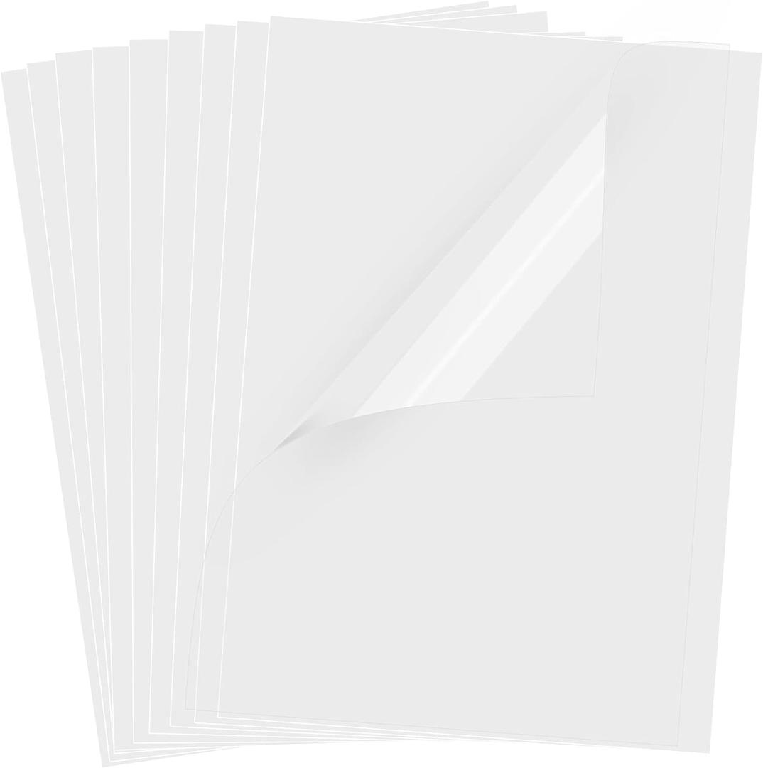30 Sheets Transparency Film Paper, 8.5x11 Inches Transparent Film for Ink Jet Printer, 100% Transparencies Printing Transparent Film Sheets for Overhead Projector, Silk Screen Printing