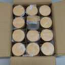 2oz Jars with Lids, Hoa Kinh 24 Pack Frosted Glass Jars with Woodgrain Lids Empty Cosmetic Containers Round Airtight Glass Jar with Inner Liners and Lid for Storing Lotions, Powders, and Ointments