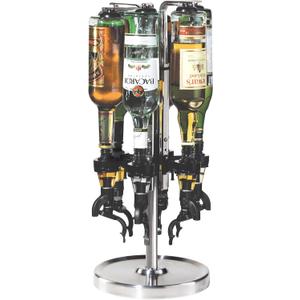 OGGI Professional 6-Bottle Revolving Liquor Dispenser, Stainless Steel