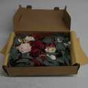 Artificial Flower Swag Wedding Arch Flowers Set of 2 Rose Flower Swag Arrangements for Wedding Party Welcome Ceremony Sign and Reception Backdrop Floral Decoration