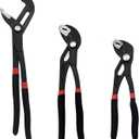 3PCS Groove Joint Pliers Set 7Inch 10Inch 12Inch, Fast Adjustable Channel Locks Plier Set Quick Release Water Pump Pliers Set V-Jaw Tongue for Gripping, Repair, Nuts, Bolts, Pipe