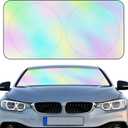 Windshield Sun Shade Foldable Car Front Window Covers for Car Accessories Sun Heat UV Rays Visor Protector Protection for Universal Cars SUV Truck (Rainbow)