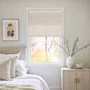 NICETOWN Natural Linen Farmhouse French Door Curtain, No Drill Roman Shades for Window, Thick Linen Blended Light Filtering Solid Window Cover for Glass Patio, 30" Wx 72" L, 1 PC