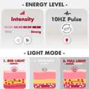 ALLOLO Red Light Therapy for Body, 3 in 1 LEDs Red Light Therapy Belt with Timer Remote Control, 660nm 850nm Infrared Light Therapy Pad for Body Waist Shoulder Knee, 16.7" x 7.9" Large Area