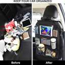 ONE PIX Backseat Car Organizer Mats Back Seat Organizers and Storage Bag with Touch Screen Tablet Holder for Kids Toddlers Car Seats, Travel Accessories, Road Trip Essentials Kids