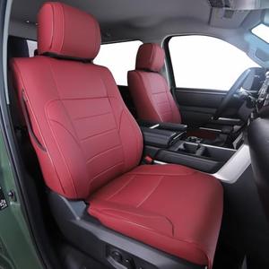 Amazon.com: HKZ Custom Fit Tundra Seat Covers for Toyota Tundra 2022 2023 2024 2025 2026 SR,SR5,Limited,Platinum,TRD Pro,1794 - Full Set, Leather - Red : Automotive