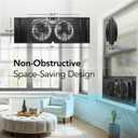 Comfort Zone Window Fan for Bedroom, 9 inch 3 Speed Dual Fans with Auto-Locking Expanders, Window Exhaust Fan, Removeable Bug Screen, Black