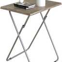 Tv Trays Folding Tv Table, Dinner Table for Eating with Sturdy Metal Frame, Small Foldable Snack Trays Table for Living Room, Couch,Sofa, Bed, No Assembly Required (3D Black Wood)