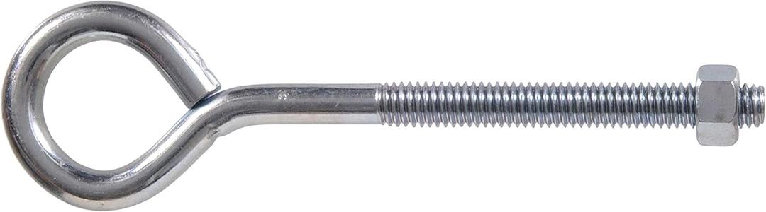 The Hillman Group 519 Eyebolts with Nuts, 3/8 x 6-Inch, 4-Pack , Zinc