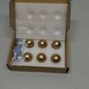 Goo-Ki 6 Pack Zinc Alloy Drawer Knobs-0.94 Inch (24mm) Dia Champagne Bronze Cabinet Knob in Modern Style