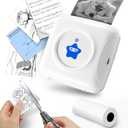 vretti Sticker Printer - TP2-Y Mini Portable Thermal Printer Inkless Sticker Maker Machine Bluetooth Label Maker Pocket Instant Print for Study Graphics, Anatomical Diagrams, Photos, Students