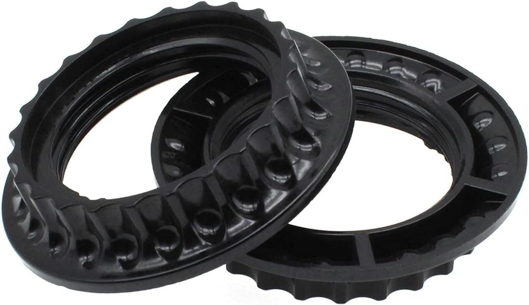 2 Pcs Phenolic Socket Shade Ring Lamp Shade Collar Rings E26 Light Socket Rings Retainer Rings and Replacement Adapter for Phenclic Sockets Only Outside Diameter: 2-3/16"(black) (BLAKC)