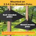 Metal Squirrel Baffle for 4x4 Post, Outside Wooden Pole Mount Squirrel Baffle for Bird Feeder Pole, 17 Inch Baffle for Bird Feeder Pole, Deter Squirrels, Straight Model,Gloss Black