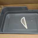 Extra Large Litter Box with Low Entry,Jumbo Cat Litter Box for Kitty and Senior Cats,Cat Box for Indoor Cats,Open Top Corner Litter Pan,Easy to Clean,23.6" L x 15.7" W x 5.9" H (Grey)