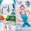 Chinco 24 Pieces Mermaid Gift Bags Party Favors Goodie Candy Treat Bags with Handle Mermaid Party Supplies for Girls Birthday Baby Shower Little Decorations