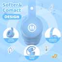 Mokata Headphones Kids Bluetooth 5.4 Wireless Play Time 68H Safe Volume Limit 85/94dB Over-Ear Foldable Headset,Fast Charging,with Aux Cord Built-in Mic for Toddler Child Pad Study Tablet Blue