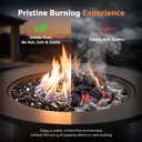 GASPRO 35 lbs Fire Glass for Propane Fire Pit, 1/2-Inch Reflective Fireplace Glass Rocks for Fire Pit Table, Black