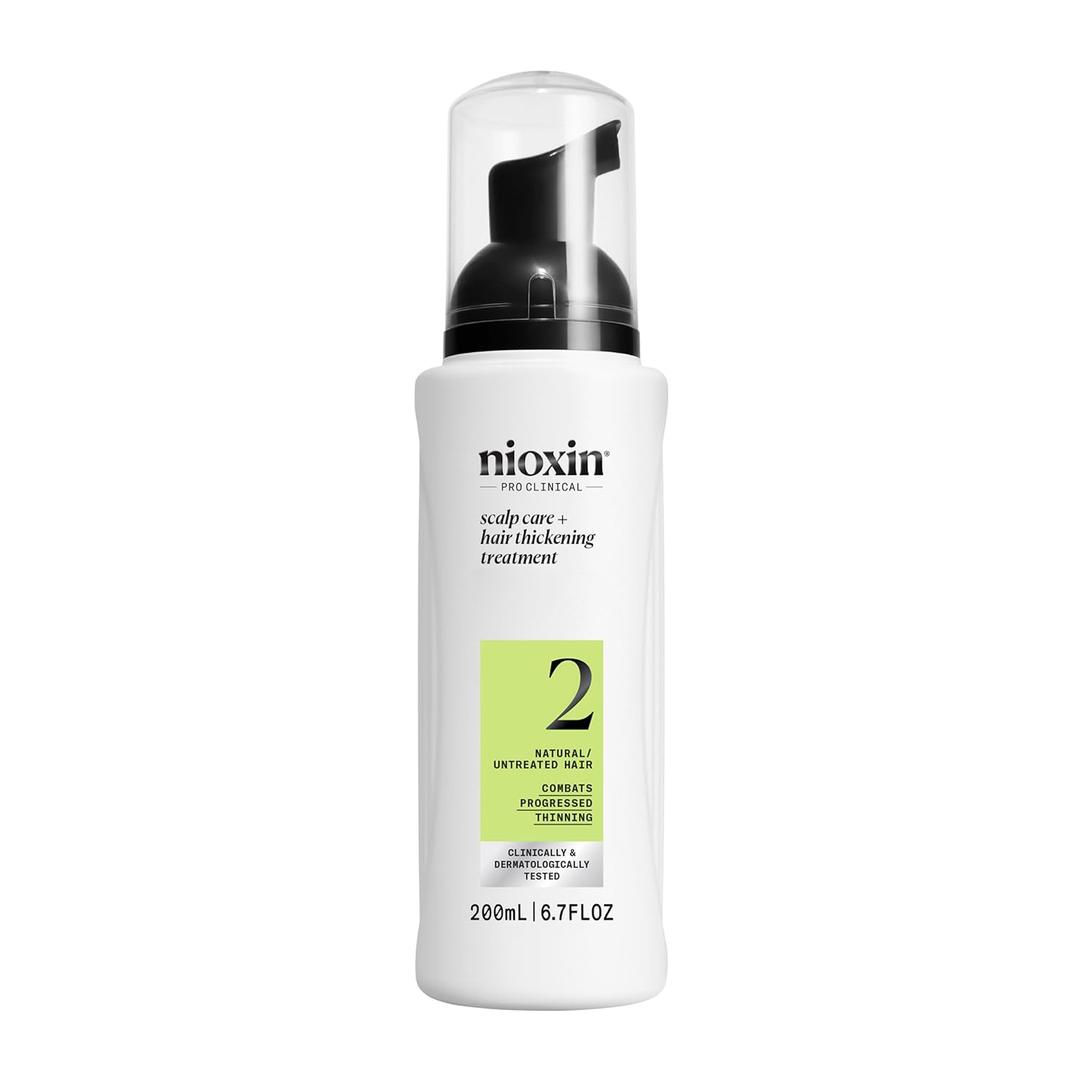 Nioxin System 2 Scalp Care + Hair Thickening Leave-In Treatment | For Natural Hair with Progressed Thinning | Boost Hair Density & Strengthen Against Breakage with Niacinamide & Biotin (6.7 Fl Oz.)