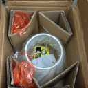 JONATHAN Y JYL2079A 16" Glam Crystal Ball Table Lamp, Modern Bedside Nightstand Lamp for Bedroom Living Room Office, Clear Glass Orb with White Linen Shade and Chrome Accents, LED Bulb Included