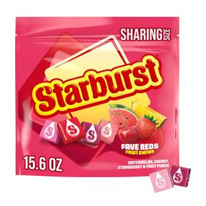 STARBURST FaveREDS Fruit Chews Candy, Chewy Candy, 15.6 oz Sharing Size Bag (EXP 07/31/26)