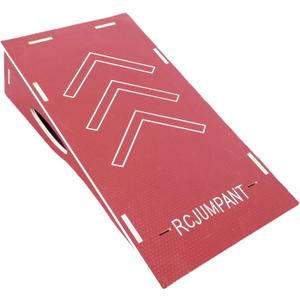 Skateboard & Bike Ramp,RC Car & Dirt Bike Jump Ramp Heavy-Duty BMX, Scooter 3 Sizes, Portable, Non-Slip Easy Assembly, No Tools Needed (Red, 42.9 "L x 23.3" W x 11.7 "H)