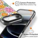 for iPhone Air Case Cute - Durable Shockproof 6.6 ft Drop Impact Phone Case - Funny Passion Flower Design for iPhone 17 Air (6.5") Black