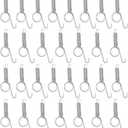 Anxingo 30 Pcs Spring Cage Latch Door Spring Hook Metal Finger for Fixing Rabbit, Dog, Cat, Birds,Rodents, Guinea Pig, Hamster, Parrot Hedgehog Cage Door