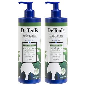 Dr Teal's DCP Products Body Lotion Moisture Rejuvenating Eucalyptus & Spearmint, 16 fl oz Pack of 2 (Yes)