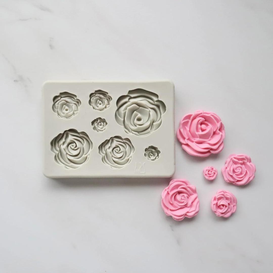 MULTI ROSE BAKING MOLD FOR CUPCAKES, CAKEPOPS, CHOCOLATE STRAWBERRIES, PRETZELS & RICE KRISPIES