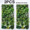 ATFLIS 2PCS Artificial Plant Wall Panels: 20"x40" UV-Anti Faux Grass Wall Backdrop Boxwood Ivy Fence Privacy Screen Fake Greenery Leaf Hedge for Outdoor, Indoor, Garden, Backyard and Home Decor (P3)