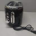 Mueller Retro Toaster 2 Slice with 7 Browning Levels and 3 Functions: Reheat, Defrost & Cancel, Stainless Steel Features, Removable Crumb Tray, Under Base Cord Storage, Black