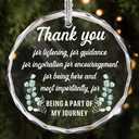 Thank You Gifts for Women Men, Employee Appreciation, Thank You Gift for Teacher Mentor Friends Leaders Employees Teachers Nurse Secretary - Boss Day Thanksgiving Day Christmas Glass Ornamen-46
