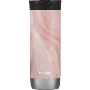 Contigo Huron Stainless Steel Travel Mug with SNAPSEAL Lid, 20oz. (20oz (Pack of 1), Pink Marble)