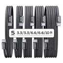 LISEN USB C to USB C Cable, 4-Pack [3.3/3.3/6.6/6.6/10FT] for iPhone 17 Charger Cord, 60W C to C Cable Fast Charging for iPad, iPhone 16 15 Pro Max, Galaxy S25/S24 USBC to USBC Cable Gifts for Men