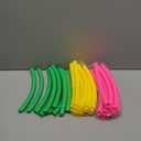 Syhood 12 Pcs Toy Color Hoop Plastic Detachable Adjustable Hoop Light Weight Exercise Fitness Equipment Toy Waist Ring for Adult Party, 3 Sizes(Green, Rose, Yellow, Purple)