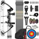 Lanneret Compound Bow and Archery Sets - Right Hand Archery Compound Bows 0-70 lbs Draw Weight Adjustable for Adults and BeginnersHunting Bow Kit for Beginner