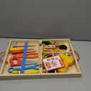 Kids Tool Set with Electric Drill, 46 Pcs Wooden Toddler Play Tools Set with Tool Box, Montessori STEM Educational Construction Building Toy for 3 4 5 6 Year Old Boys Girls Birthday Gifts