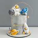 Space Cake Toppers Outer Space Cake Decorations,Astronaut Rocket Stars Cake Decorations for Two The Moon First Trip Around the Sun Birthday Baby Shower