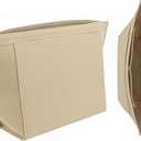Muka Purse Organizer Insert for Handbags, Felt Bag Organizer for Tote & Purse, women's handbag organizers with 8 Pockets, Color: Beige