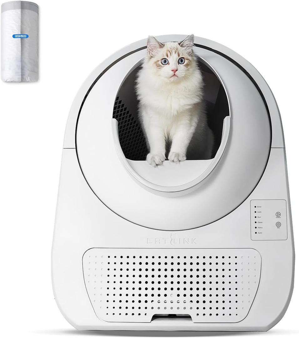 CATLINK Self Cleaning Cat Litter Box, Automatic Cat Litter Box, Double Odor Removal, Cat Litter Box for Cats from 3.5 pounds to 22 pounds (Young Version)
