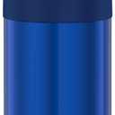 THERMOS FUNTAINER 12 Ounce Stainless Steel Vacuum Insulated Kids Straw Bottle, Blue (Navy)