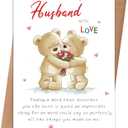4 x Anniversary Card Gifts for Husband from Wife, Wedding Anniversary Card Gift for Husband, Happy Anniversary Card Gift for Men