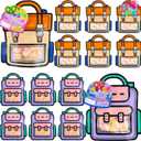 JOYIN 36 Pcs 8.2'' Valentines Day Backpack Gift Bags,8.2" Treat Bags with Handles & Cards, Reusable Plastic Cartoon Backpack Bags for Kids Party Favor, Classroom Exchange Prizes,Valentine Goodie Bag