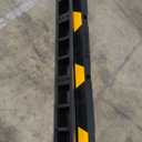 Black & Yellow 2-Pack 72 Inch Parking Curb Heavy Duty Rubber Wheel Stopper, Garage Floor Stopper for Vehicles