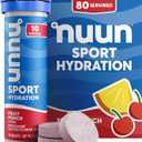 Nuun Sport Electrolyte Tablets with Magnesium, Calcium, Potassium, Chloride & Sodium, Gluten Free & Vegan, Fruit Punch, 8 Pack (80 Servings Total)