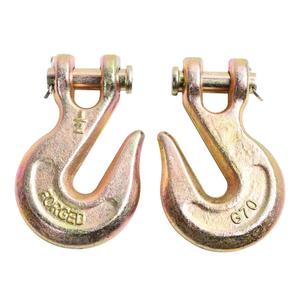 1/2" Clevis Grab Hooks G70 Chain Hook for Trailer Towing, Machinery Lifting, Cargo Transport, Alloy Steel Forged 11,300 LBS WLL (2-Pack)