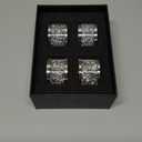 VOHJD Crystal Glass Napkin Holder Silver Diamond Napkin Rings Pack of 4 Pieces, Glam Crushed Diamond Table Settings Bling Serviette Buckles Cloth Holder