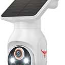 1080p Security Camera Wireless with Solar Panel, AI Human Detection, 2-Way Audio, Color Night Vision, 2.4G WiFi Only, Cloud Storage (Sold Separately), Indoor/Outdoor Surveillance Bullet Cam (WiFi)